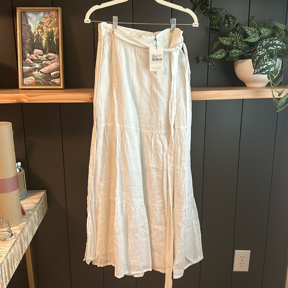 NWT Faithful the Brand 100% linen wrap skirt